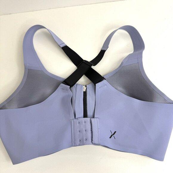 Knix Bra Size 6 Blue High Support Zip Front Catalyst Sports 32 34 DD DDD - Picture 2 of 5